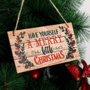 Ornament Hanging Wood Plaque Wall Art Merry Christmas Wooden Door Hanging Sign