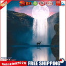 Frameless Oil Paint By Numbers Moon Fall DIY Canvas Picture Craft for Home
