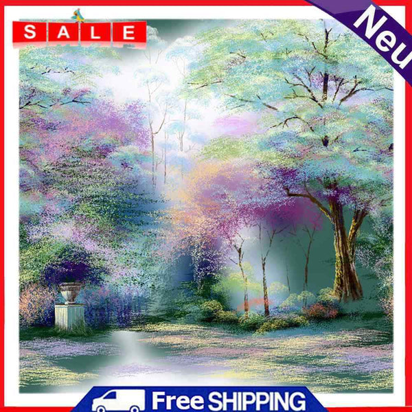 Full Round Diamond Painting Kit DIY 5D Mosaic Park Landscape Rhinestone Drawing