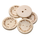 (100pcs/pack) Handmade with love Buttons Scrapbooking Sewing 25mm