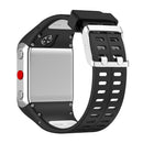 Silicone Watch Band for Polar V800 Replacement Wrist Strap (Black White) Newly