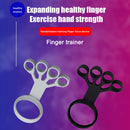 Silicone Hand Grip Arthritis Wrist Stretch Finger Trainer Exercise (Grey) Newly