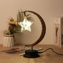 Table Desk Lamp Hemp Rope Star LED Night Light Decor (A Battery Powered) Newly