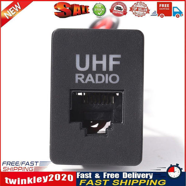 Dash Switch Panel RJ45 Microphone Socket UHF Radio Pass Through Connector Newly