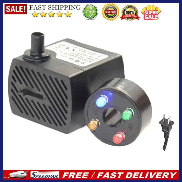 350L/H 5W 4LED Submersible Aquarium Landscape Fish Tank Pond Water Fountain Pump