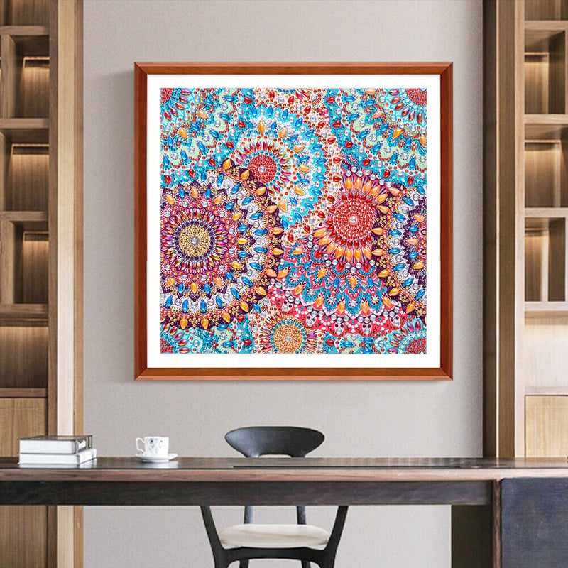 30x30cm 5D DIY Partial Special Shaped Drill Diamond Painting Datura Abstract Art