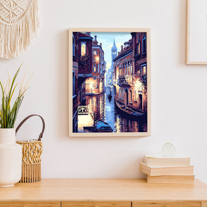 Venice DIY Paint By Number Oil Painting Canvas Frameless Picture Decoration