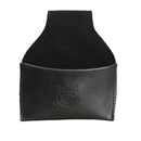 Black Faux Leather Chalk Holder Pouch with Clip Pool Billiards Snooker Cue Tool