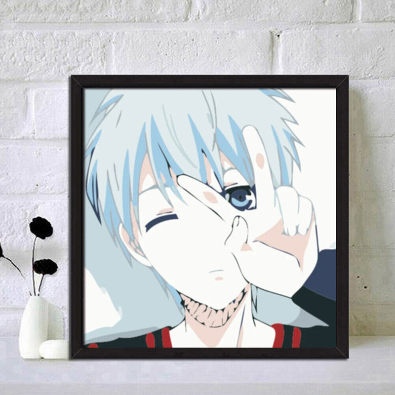 Boy Cartoon Canvas Digital Oil Painting Frameless Painted by Number Home Picture