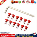 12pcs T25 M5 Bicycle Disc Brake Rotor Torx Bolts Bike Fix Screws (Red) Newly