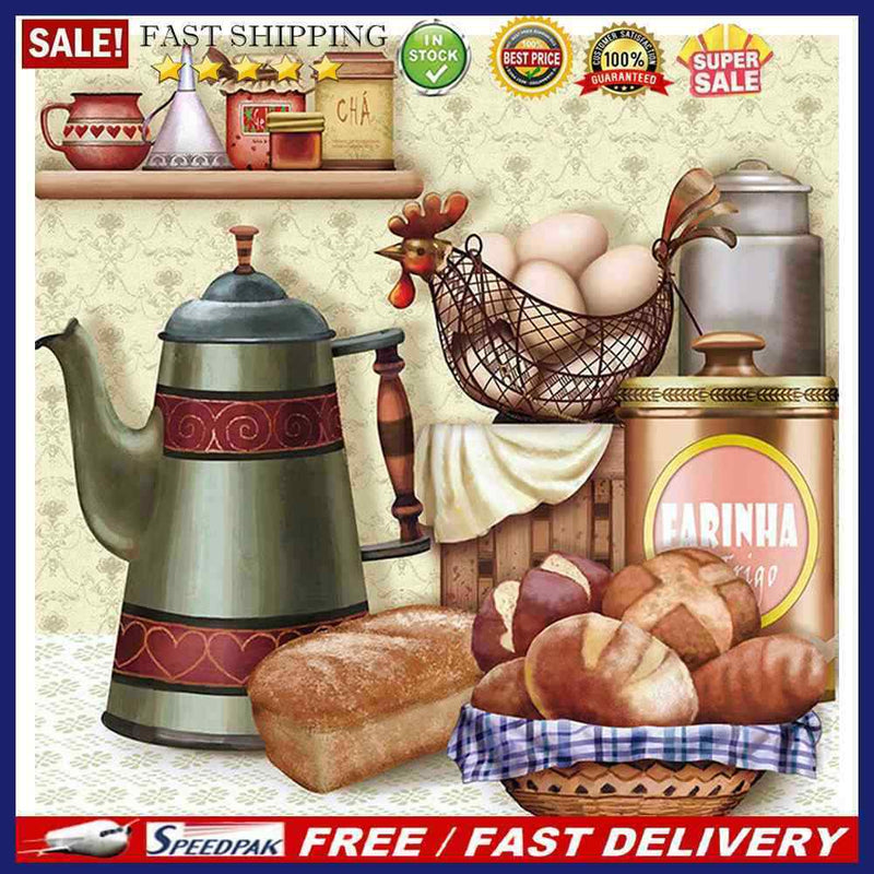 5D DIY Diamond Painting Kitchen Full Square Drill Mosaic Home Decoration Gi