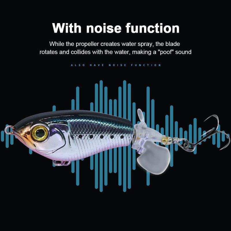 Popper Fishing Lure Topwater Floating Propeller Artificial Swimbait (9g 1)