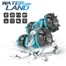 RC Stunt Car - 2.4G 2 Sided Remote Control Car for Kids - Waterproof (Cyan)