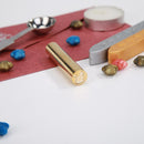 Retro Cylindrical Seal Wax Brass Envelope Seal Stamp Customs Accessory (C) Newly