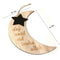 Eid Mubarak Moon Wooden Hanging Ornaments Muslim Ramadan Kareem Eid al-adha M4I3
