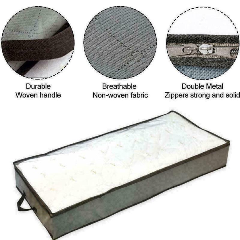 1x Under Bed Storage Zip Box Duvet Pillow Clothes Storage Tidy Bag L9V3 V6M1