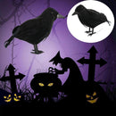 Halloween Stuffed Feather Crow Bird Black Ravens Fancy Prop Decor Home C9M2