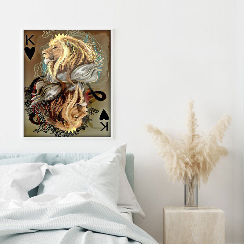 5D Diamond Painting Kit Forest King Lion Full Round Drill DIY Mosaic Rhinestone