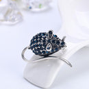 Retro Rhinestone Mouse Brooches Pin European Backpack Jacket Coat Badges Gift