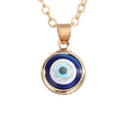 Evil Eye Pendant Necklace Chain - Blue Eyes Alloy Rope Chain (Blue Pink) Newly