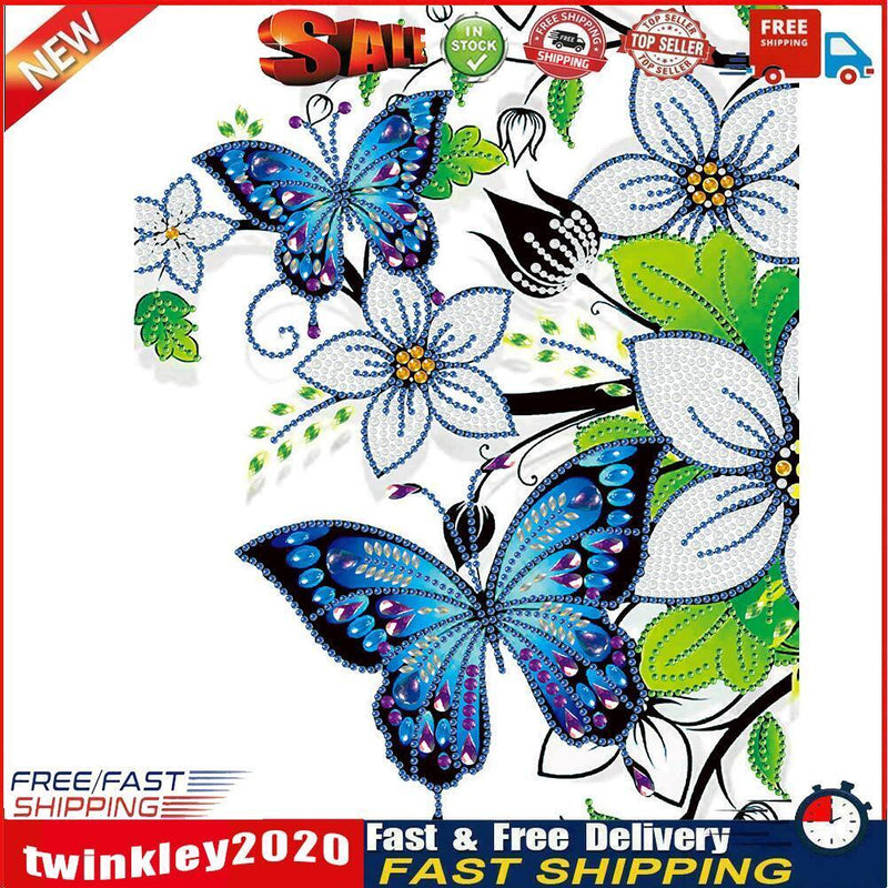 Diamond Painting butterfly and flower Partial Special Drill Rhinestone Kit Newly