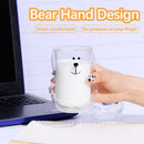 Creative Double Layer With Lid 300ml Coffee Mug Cute Bear Clear Glass Cup