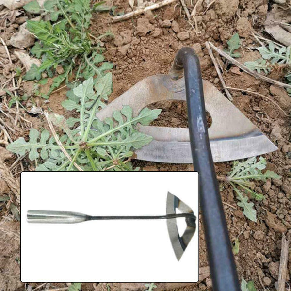 1* Steel Hardened Hollow Hoe Handheld Weeding Rake Planting Value I7A8