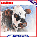 DIY Digital Oil Paint By Number Dairy Cow Drawing Art