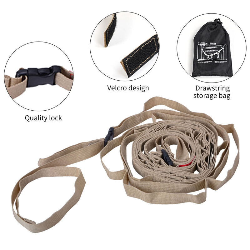 Camping Campsite Storage Strap Hanging Rope Lanyard Hanger (5m Khaki)