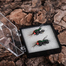 2x LEO Topwater False Bait with Fishhook Fishing Lure Bionic Insect Fly Jig