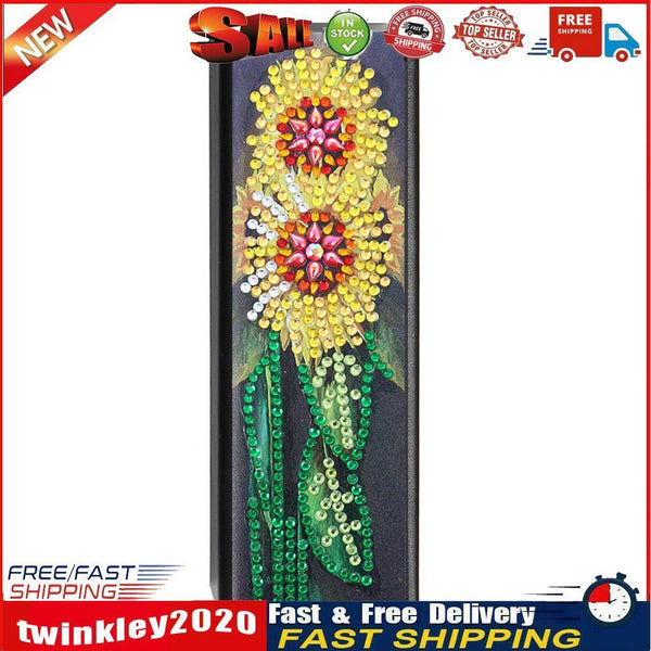 DIY Leather Diamond Painting Glasses Storage Case Mosaic Kit (Q35 Flower) Newly