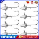 8pcs Triangle Head Hooks Jig Bait Barbed Hook Soft Lure Fishing Tackle (7g)