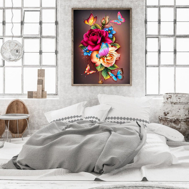 5D Diamond Painting Kit DIY flower Full Round Drill Crafts Home Art