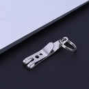 38*7*1mm 301 EDC Bag Suspension Stainless Steel Clip with Keychain Carabin