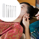 6pcs Ear Picker Stainless Steel Spiral Earpick Wax Remover Ear Cleaner (C)