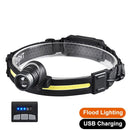 Rechargeable Super Bright LED Headlamp COB Headlight Head Torch Fishing Light