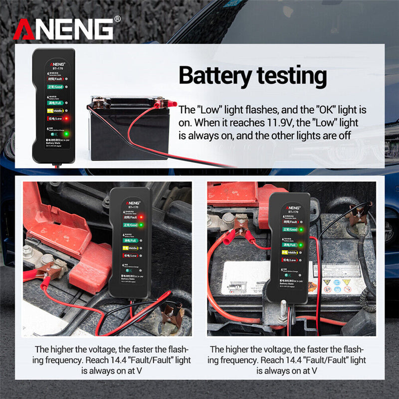 12V Car Battery Tester Automobile Diagnostic Tool Auto Battery Tester for Car