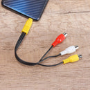 Audio Video Laptop Speaker AV Cord Audio Cable 3.5mm Jack to 3 RCA Adapter Wire