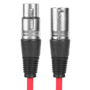 1m XLR 3Pin Cable Male to Female Shielded Microphone Wire Cord (Red) Newly