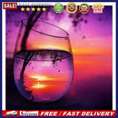 5D DIY Diamond Painting Cup Landscape Full Round Drill Mosaic Kit Wall Pictur