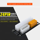 10pcs Add2psu ATX 24Pin to 4 Pin Dual PSU Power Supply Sync Adapter (Black)