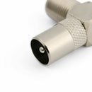 Satellite Coax Connectors Right Angled F Female To TV Male Aerial Male Adapter