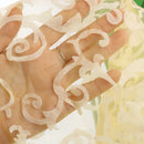 Window Curtain Plant Floral Pattern Sheer Voile Tulle Drape Valances Beige