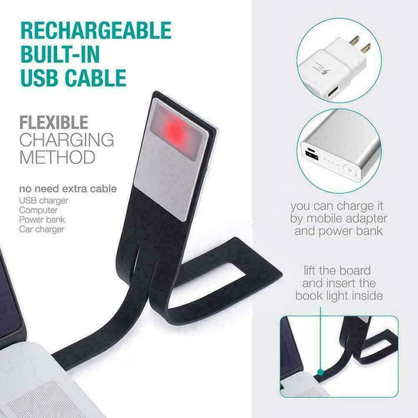 Portable LED Reading Book Light Detachable Flexible For Kindle USB F2N5 B3L9