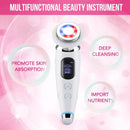 Facial Massager LED light therapy Vibration Hot Cool Treatment Skin Care.