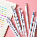 Double Head Paint Pen Drawing Tools Fluorescent Marker Highlighter Pen Set
