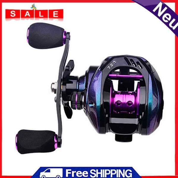 Metal Baitcasting Reel 4+1 Bearings 7.2/1 Gear Ratio Long Casting Fishing Reels