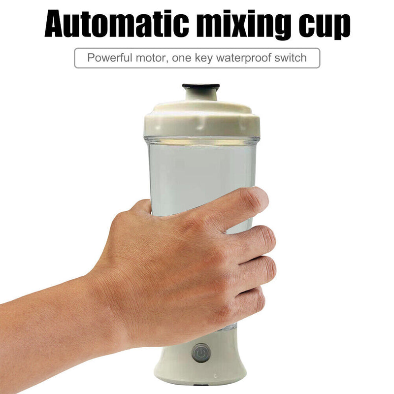 350ml Protein Shaker Mixing Cup Sports Training Automatic Bottle (White) Newly