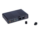USB 6 Channel 5.1 External Optical Audio Sound Card for Notebook PC(Black) Newly