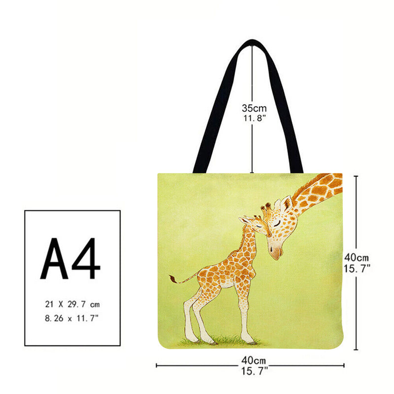 SoeHong Giraffe Printed, Casual, Large Capacity, Ha Shopping Bag